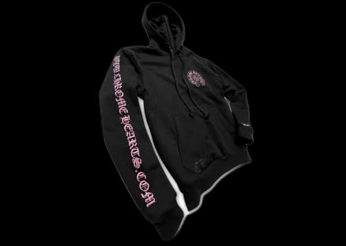 Chrome Hearts Online Exclusive Horse Shoe Hoodie Black/Pink