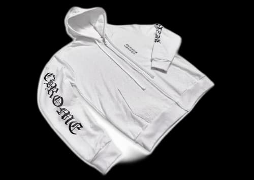Chrome Hearts Plus Cross All Over Print Zip Up Hoodie White