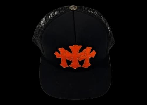 Chrome Hearts St. Barth's Cemetery Exclusive Trucker Hat Black/Orange