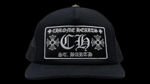 Chrome Hearts St. Barths Exclusive Trucker Hat Black/Black