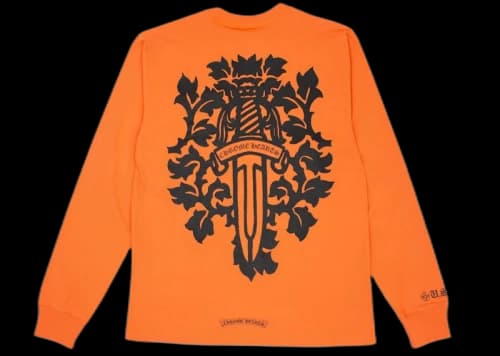 Chrome Hearts Vine Dagger L/S T-shirt Orange/Black
