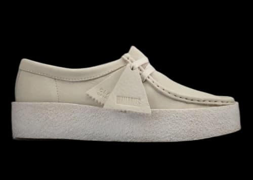 Clarks Wallabee Cup White Nubuck (Women's)