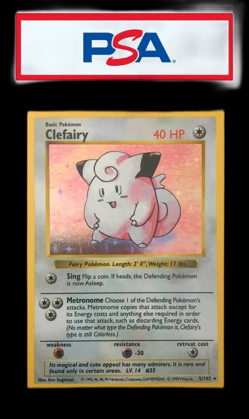 Clefairy-Holo 1999 Pokemon TCG Base Set Shadowless #5/102 (PSA or BGS Graded)