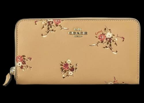 Coach Accordion Zip Wallet Beechwood Floral/Gold