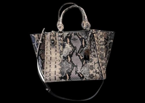 Coach Crosby Carryall Satchel Leather Bag Small Snake Pattern/Multicolor