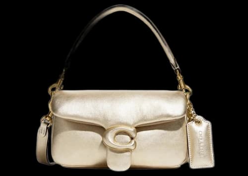 Coach Pillow Tabby Shoulder Bag 18 Metallic Soft Gold