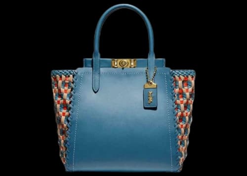 Coach Weaving Troupe Tote Blue Lake/Multi