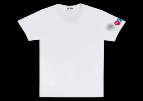 Comme des Garcons PLAY Double Heart T-shirt White