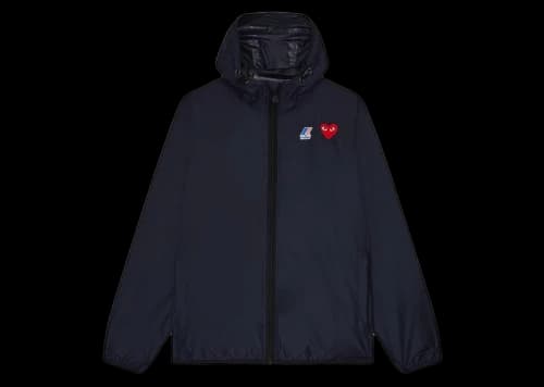 Comme des Garcons PLAY x K-Way Full-Zip Packable Jacket Navy