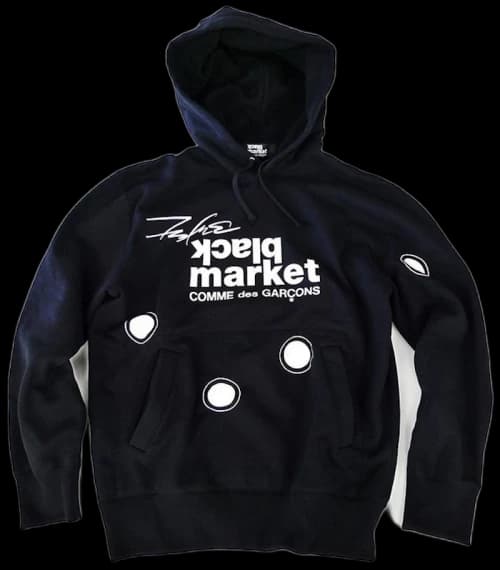 Comme des Garcons x Futura 2000 Black Market Hoodie Black
