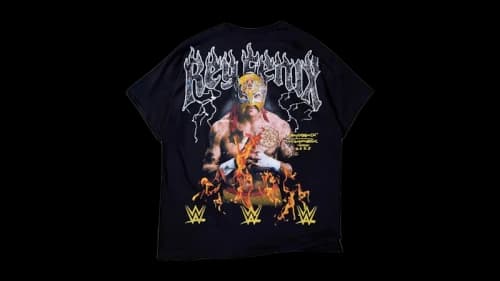 Complex x WWE Rey Fenix Flames Tee Black