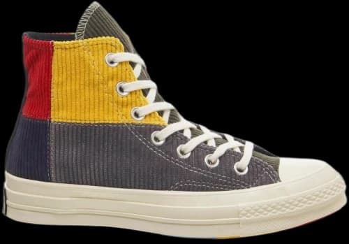 Converse Chuck Taylor All Star 70 Hi Corduroy Patchwork Gold Grey