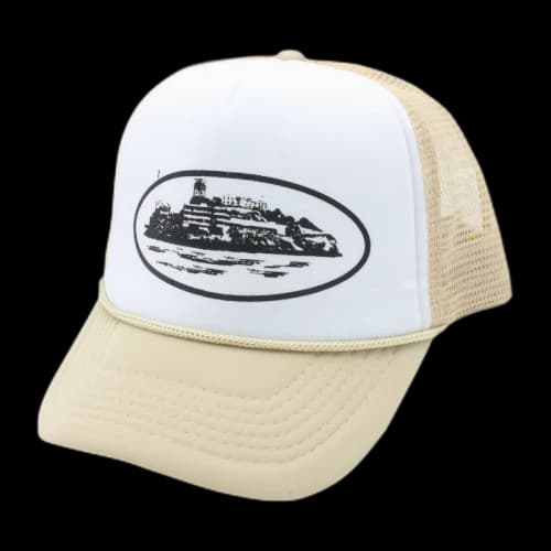 Corteiz Alcatraz Trucker Hat Creme De La Creme