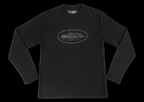 Corteiz Alcatraz Waffle L/S T-shirt Triple Black