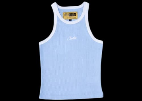 Corteiz Womens Allstarz Contrast Tank Top Baby Blue