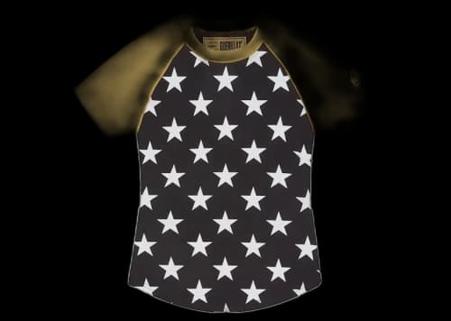 Corteiz Women's Star Baby Top Black/Yellow