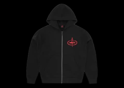 Corteiz x Slaughter Gang 21 Savage Zip Up Hoodie Black