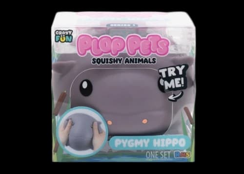 Crazy Fun Plop Pets : Pygmy Hippo Squishy Fidget Toy