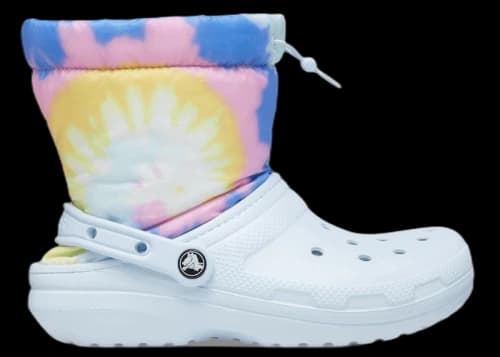 Crocs Classic Lined Neo Puff Boot Tie Dye Mineral Blue