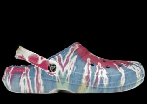 Crocs Classic Tie-Dye Lined Clog Powder Blue Multi
