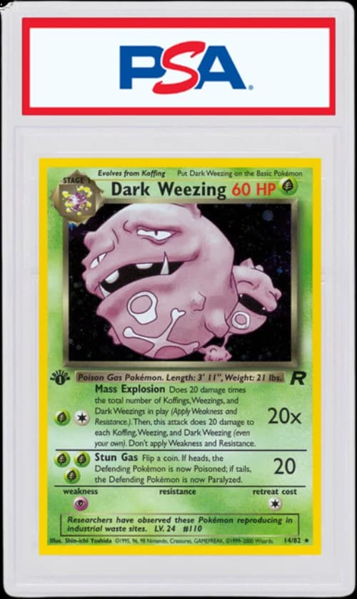 Pokemon TCG Team Rocket 1st Edition #14/82 Dark Weezing Holo 2000 Pokemon TCG