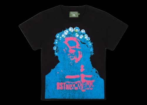 Denim Tears Bstroy Tears Crown Made of Cotton Tee Black