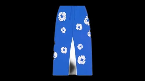 Denim Tears Cotton Wreath Baggy Sweatpants Blue