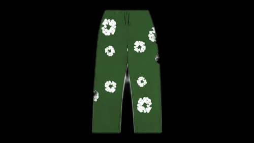 Denim Tears Cotton Wreath Baggy Sweatpants Green