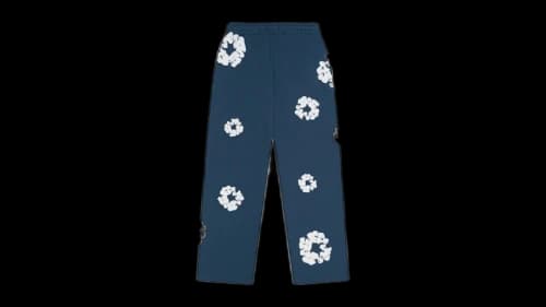 Denim Tears Cotton Wreath Baggy Sweatpants Navy