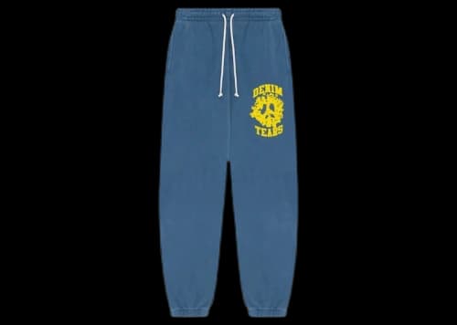 Denim Tears Cotton Wreath Peace University Sweatpant Blue/Yellow