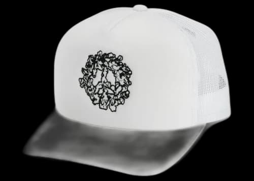 Denim Tears Cotton Wreath Southern Man Trucker Hat White