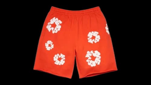 Denim Tears Cotton Wreath Sweatshorts Dark Orange