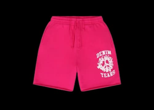 Denim Tears Denim University Sweat Shorts Pink/White