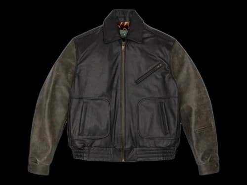 Denim Tears Leather Moto Jacket Multicolor
