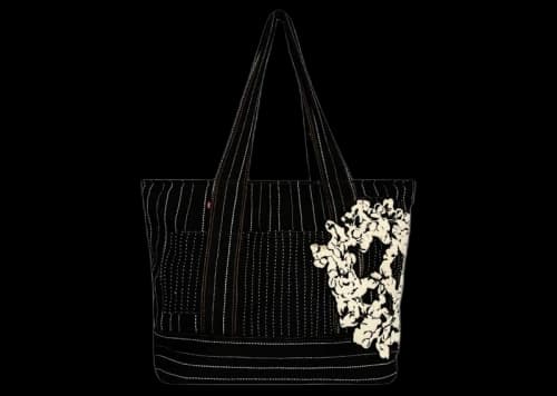Denim Tears Peace Patchwork Tote Black