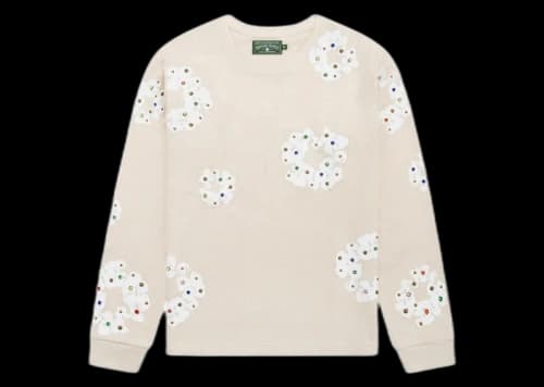 Denim Tears Rhinestone Cotton Wreath Thermal Oatmeal