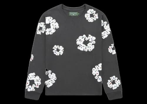 Denim Tears Rhinestone Cotton Wreath Thermal Vintage Black