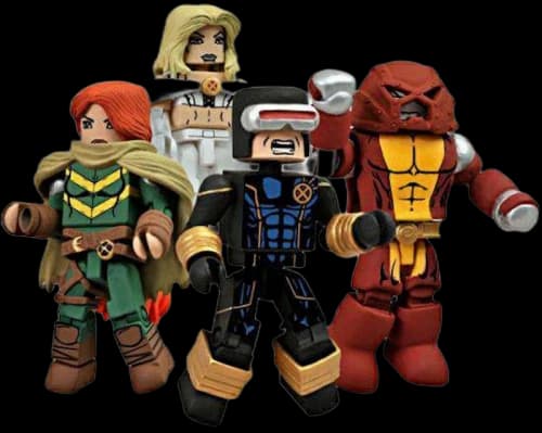 Diamond Select Toys Marvel MiniMates Avengers vs. X-Men Emma Frost, Cyclops, Colossus 2012 SDCC San Diego Comic Con Exclusive Minifigure (4-Pack)