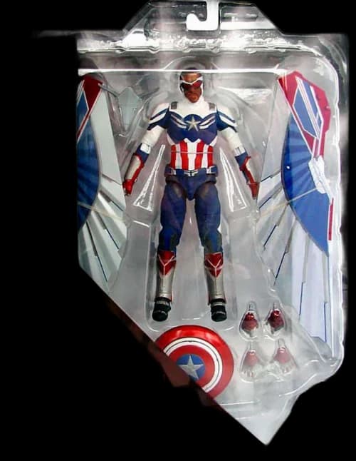 Diamond Select Toys Marvel Select Captain America Sam Wilson, Collector Edition, Disney Plus Disney Store Exclusive Action Figure