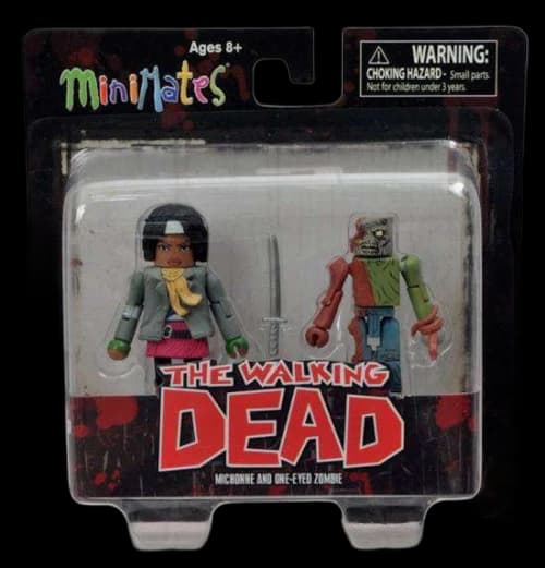 Diamond Select Toys The Walking Dead Minimates Series 2 Michonne & One-Eyed Zombie Minifigure (2-Pack)