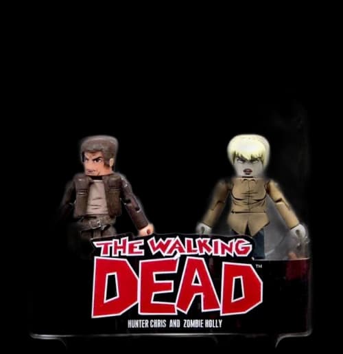 Diamond Select Toys The Walking Dead Minimates Series 7 Hunter Chris & Zombie Holly Minifigure (2-Pack)