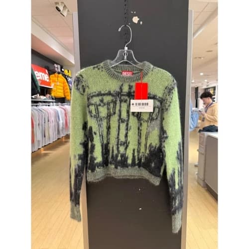 Diesel M-Symi Cropped Sweater Green