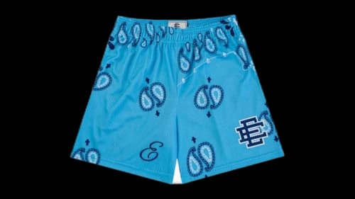 Eric Emanuel EE Basic Short Baby Blue Paisley/Navy