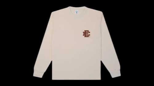 Eric Emanuel EE Long Sleeve T-shirt Ivory/Burgundy