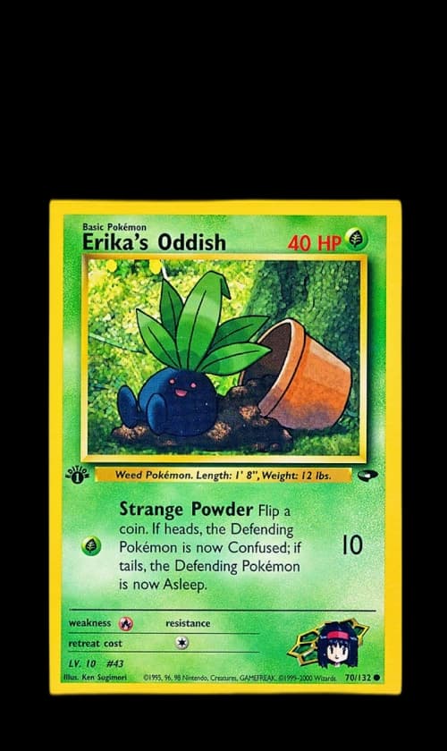 Erika's Oddish 2000 Pokemon TCG Gym Challenge 1st Edition #70/132
