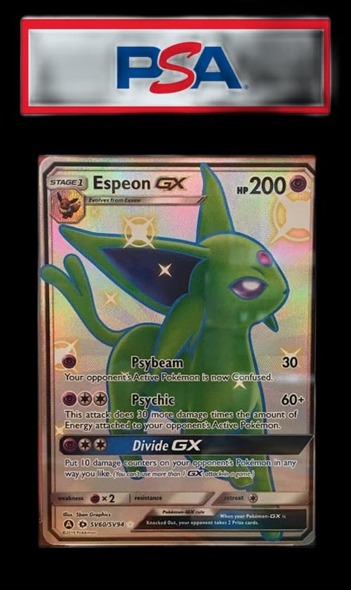 Espeon GX 2019 Pokemon TCG Sun & Moon Hidden Fates Full Art #SV60 (PSA or BGS Graded)