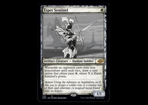 Esper Sentinel (Showcase) Magic: The Gathering TCG Modern Horizons 2 Rare #328 (Ungraded)