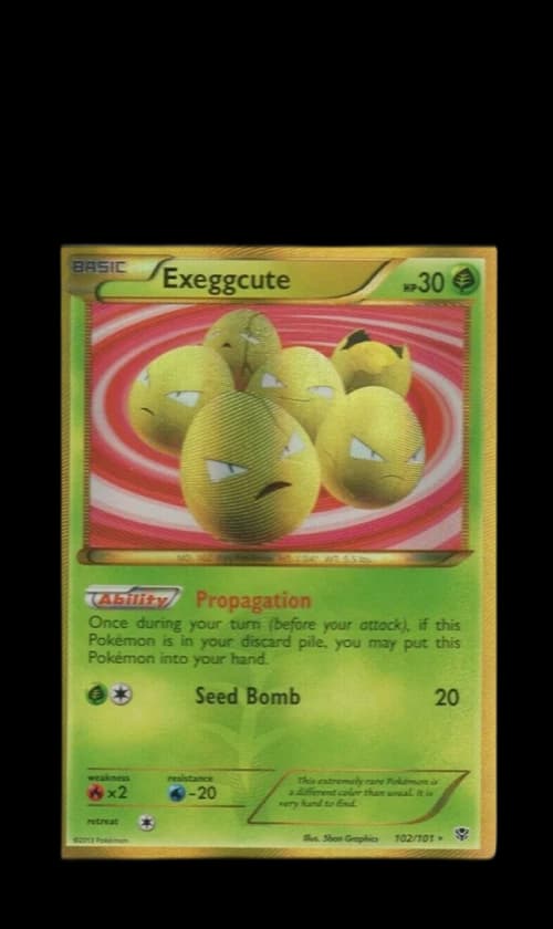 Exeggcute 2013 Pokemon TCG B&W Plasma Blast #102 (PSA or BGS Graded)