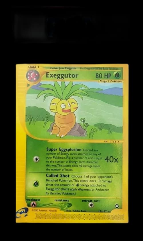Exeggcutor 2003 Pokemon TCG Aquapolis #12 (PSA or BGS Graded)