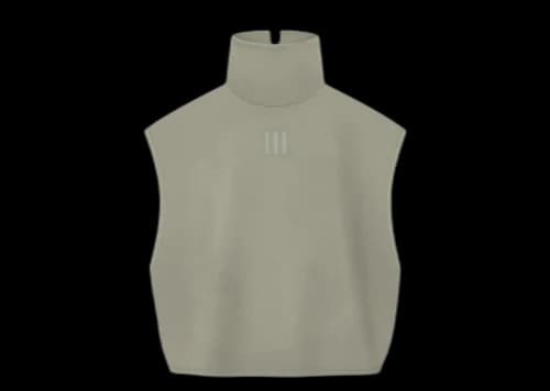 Fear of God Athletics Womens Suede Fleece Muscle Mock Neck Clay